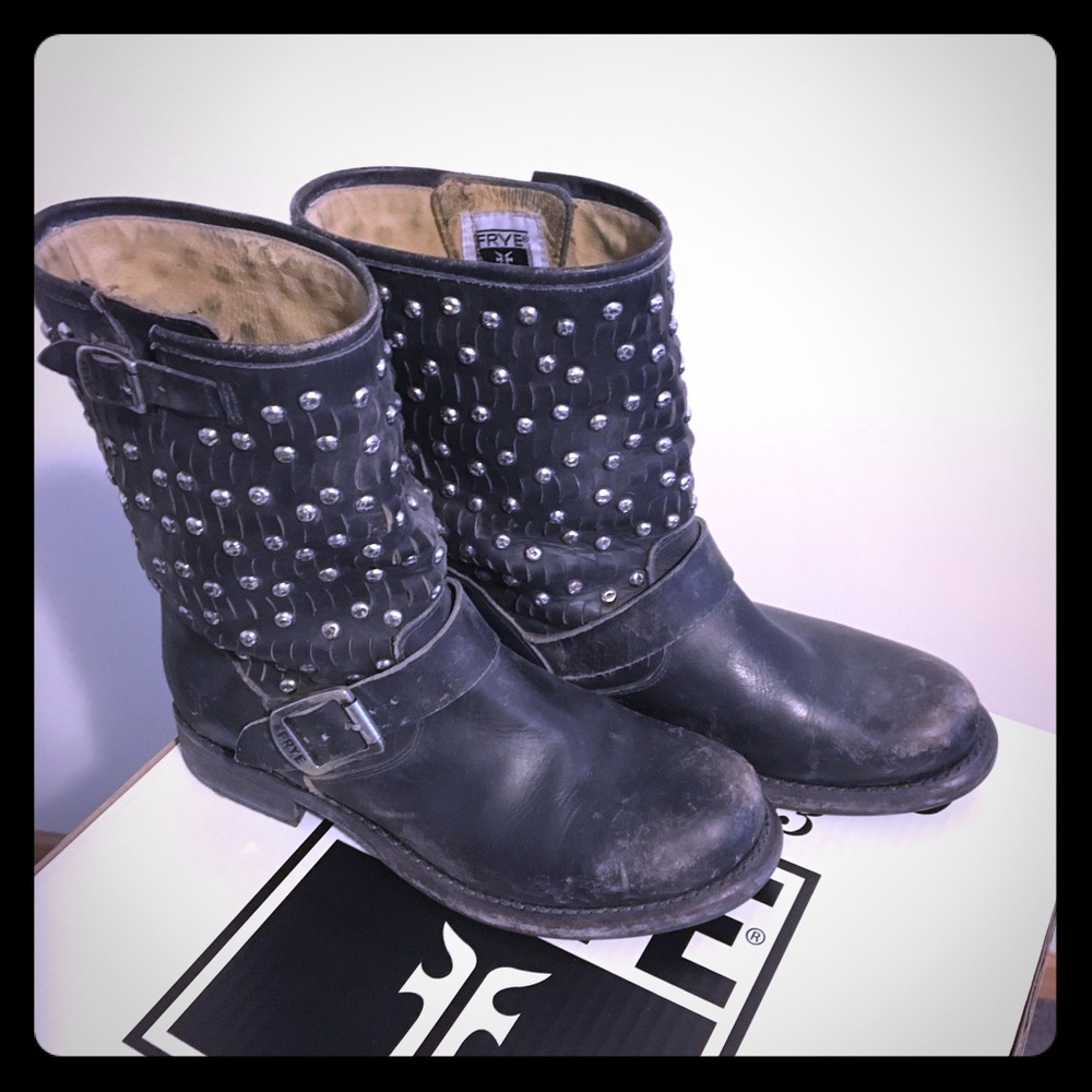 Frye Jenna Studded Moto Boot